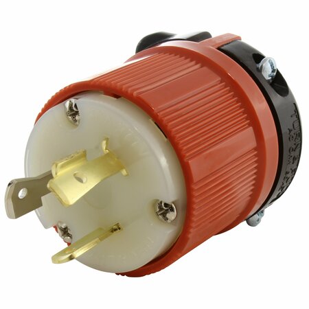 AC WORKS NEMA L7-20P 20A 277V 3-Prong Locking Male Plug with UL, C-UL Approval in Orange ASL720P